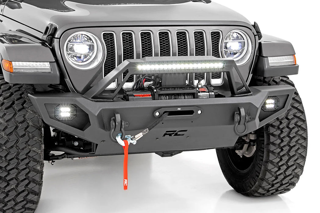 Jeep Wrangler JL, Gladiator JT Full Width Front Trail Bumper, Black Series LED