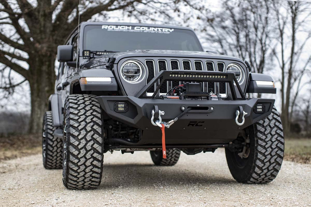 Jeep Wrangler JL, Gladiator JT Full Width Front Trail Bumper, Black Series LED