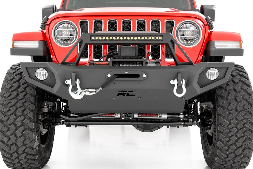 Jeep Wrangler JL, Gladiator JT Full Width Front Trail Bumper, Black Series LED