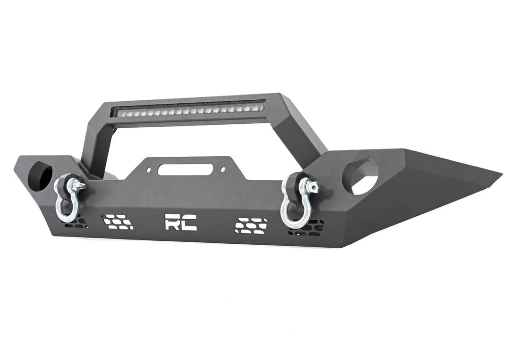 Jeep Wrangler JK, JL, Unlimited, Gladiator JT Full Width Winch Bumper, LED Light Bar