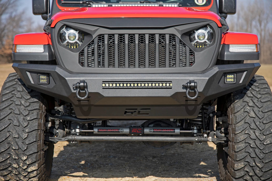 Jeep Wrangler JK, JL, Unlimited, Gladiator JT Full Width Front Bumper, LED Light Bar