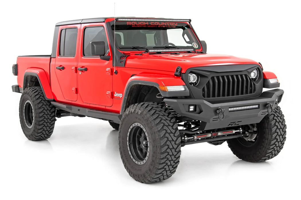Jeep Wrangler JK, JL, Unlimited, Gladiator JT Full Width Front Bumper, LED Light Bar