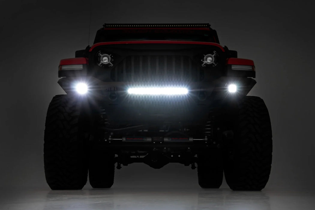 Jeep Wrangler JK, JL, Unlimited, Gladiator JT Full Width Front Bumper, LED Light Bar