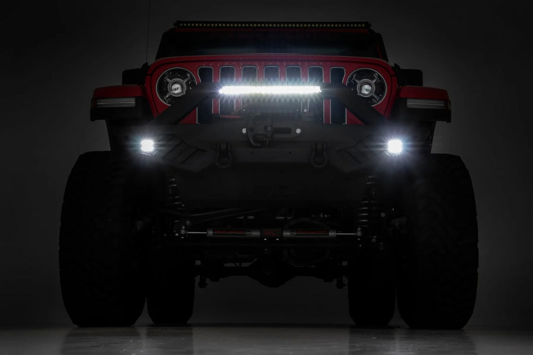 Jeep Wrangler JK, JL, Gladiator JT Full Width Front Offroad Bumper, Black Series LED
