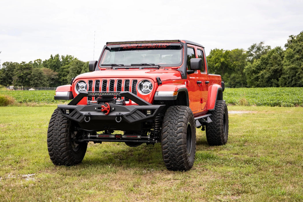 Jeep Wrangler JK, JL, Gladiator JT Full Width Front Offroad Bumper, Black Series LED