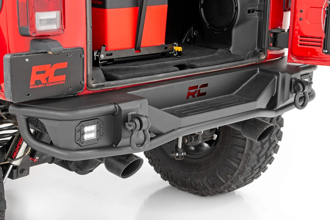Jeep Wrangler JK Rear Tubular Bumper, Black Series LED