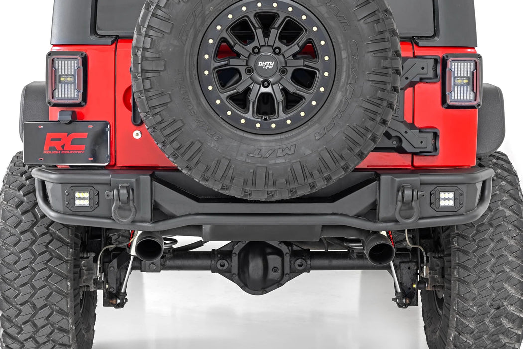 Jeep Wrangler JK Rear Tubular Bumper, Black Series LED