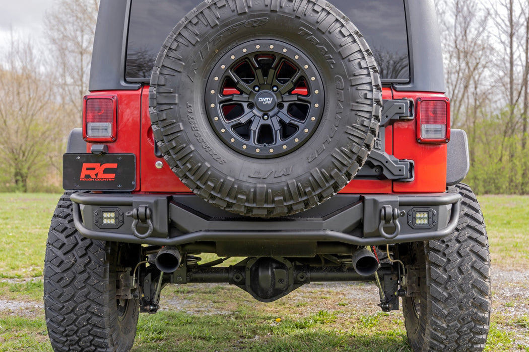 Jeep Wrangler JK Rear Tubular Bumper, Black Series LED