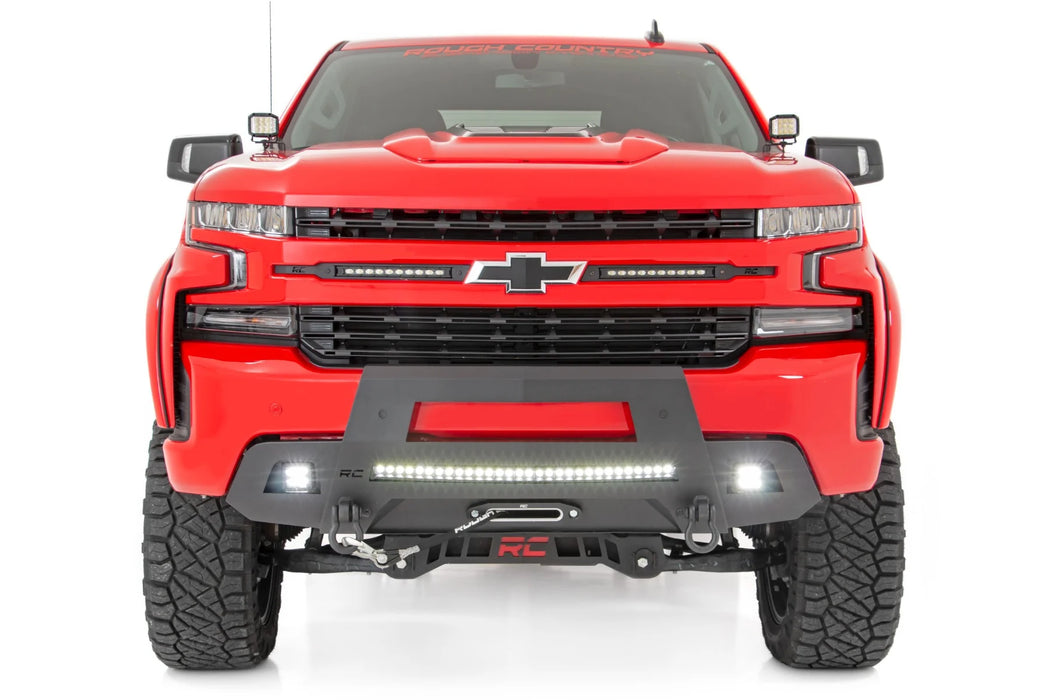 2019-22 2&4WD Chevy Silverado 1500 Front LED hidden winch bumper