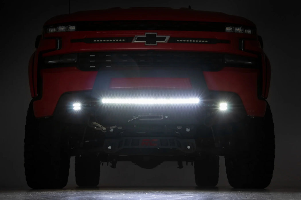 2019-22 2&4WD Chevy Silverado 1500 Front LED hidden winch bumper