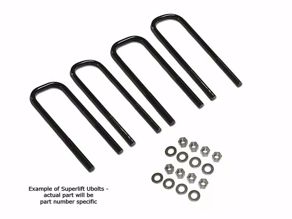 Four u-bolts w/hardware, Semi-Round 9/16 X 3 X 10.5