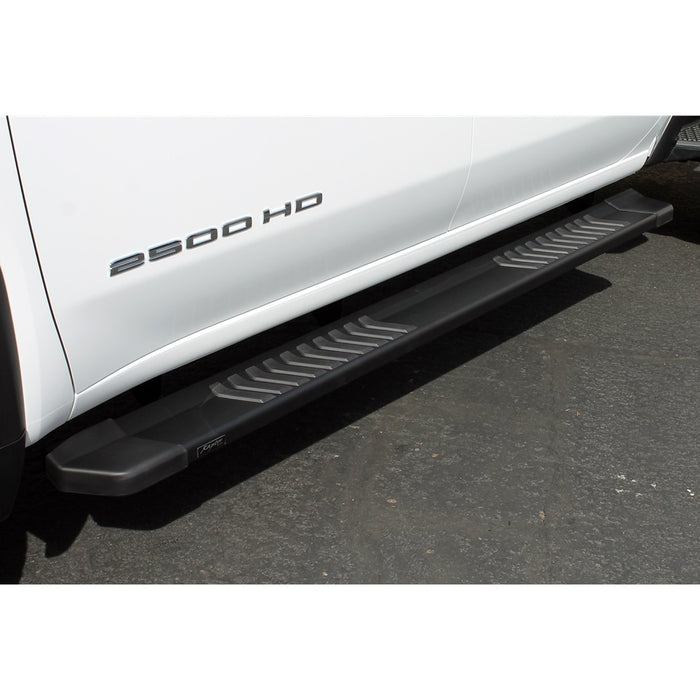 2019-24 Chevy Silverado, GMC Sierra 1500, 2500HD, 3500HD 6" Black Textured Aluminum OEM Boards