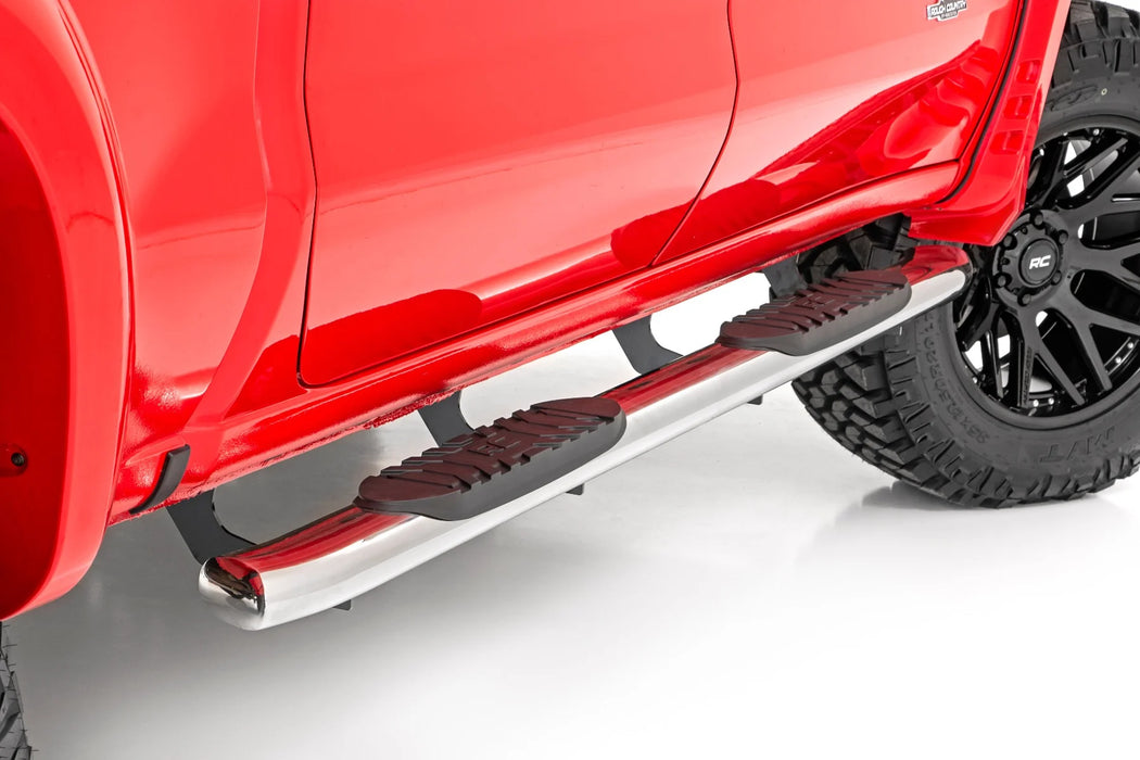 2019-24 Silverado, Sierra 1500, 2500HD, 3500HD Crew Cab Stainless Steel Oval Nerf Steps