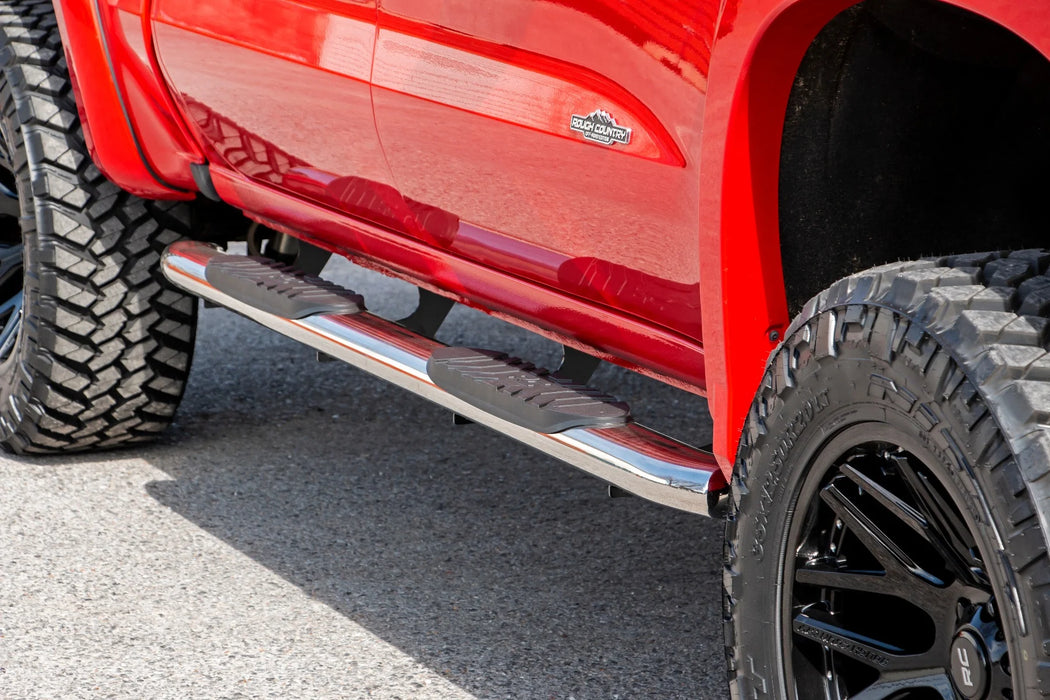 2019-24 Silverado, Sierra 1500, 2500HD, 3500HD Crew Cab Stainless Steel Oval Nerf Steps