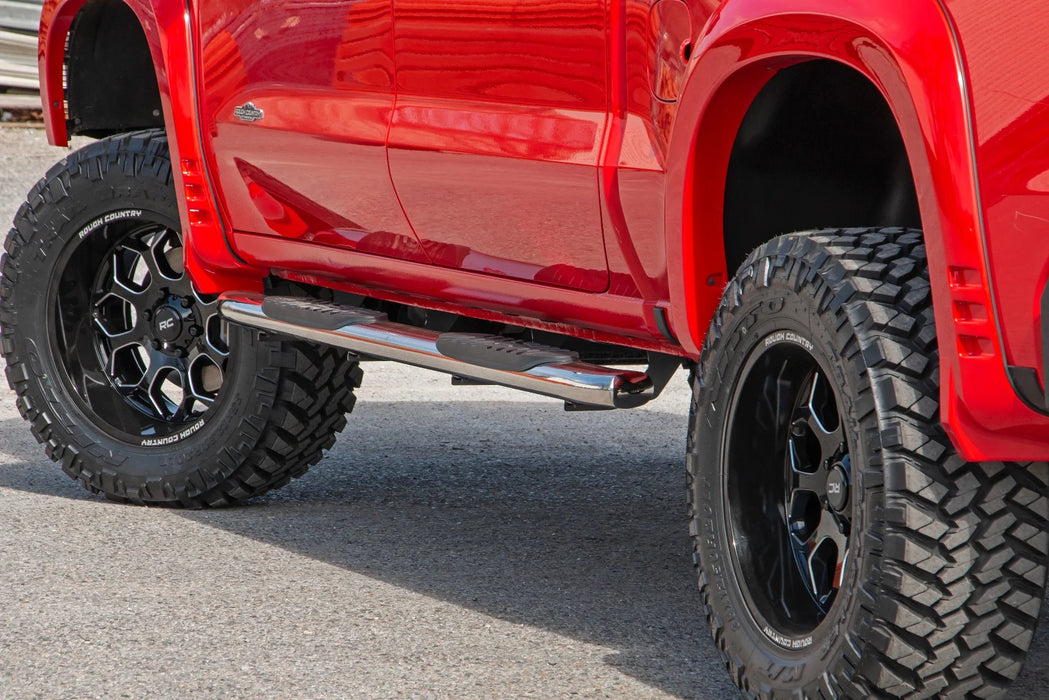 2019-24 Silverado, Sierra 1500, 2500HD, 3500HD Crew Cab Stainless Steel Oval Nerf Steps