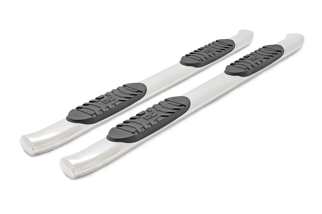2019-24 Silverado, Sierra 1500, 2500HD, 3500HD Crew Cab Stainless Steel Oval Nerf Steps