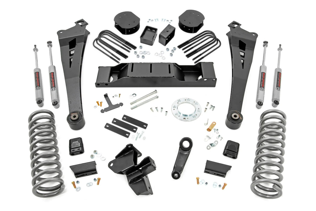 2019-24 4WD Ram 3500 DIESEL (OE Rear air & AISIN trans) 5" radius arm lift kit, N3 Nitro shocks