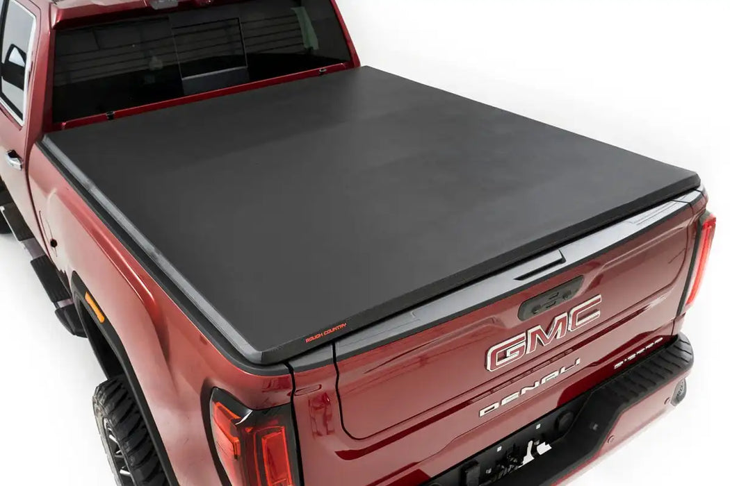 Silverado, Sierra 2500HD, 3500HD 6'9" Bed, Soft Tri-Fold Tonneau Cover