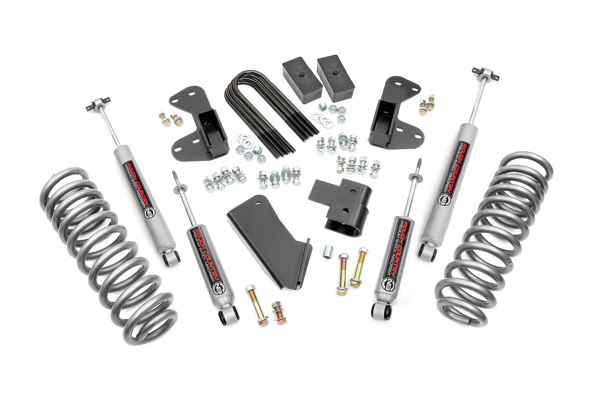Rough Country 4-Inch Suspension Lift Kit For Ford F150 4WD 1980-1996 - With Shocks & Rear Blocks-883418