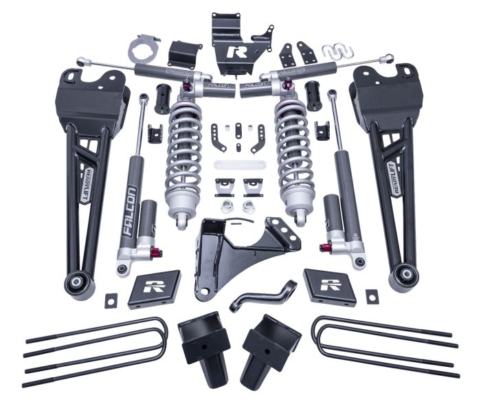 6" Coilover Radius Arm Lift Kit w/Falcon Max3.3 Shocks 2023-26 Ford F250, F350 Diesel Super Duty 4wd