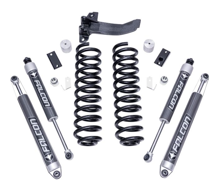 2.5" Coil Spring Leveling Kit, Falcon 2.1 shocks 2011-16 4WD Ford F250, F350 Diesel Super Duty