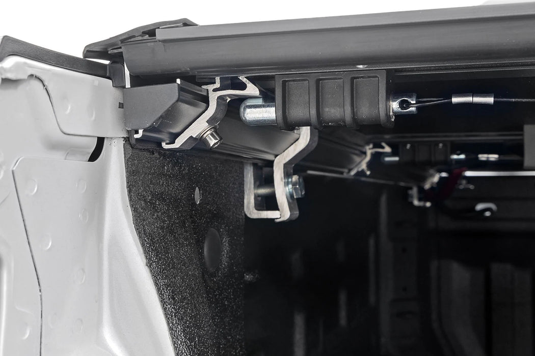 2020-24 Silverado, Sierra 2500HD, 3500HD 6'5"  Bed with Rail Caps, Hard Low Profile Tri-Fold Tonneau Cover