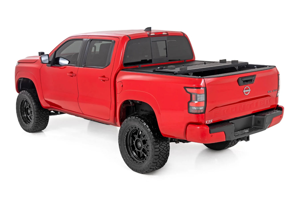 2022-24 2&4WD Nissan Frontier 5" Bed with factory cargo management, Hard Low Profile Tri-Fold Tonneau Cover