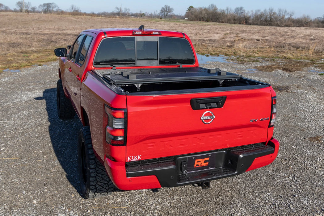 2022-24 2&4WD Nissan Frontier 5" Bed with factory cargo management, Hard Low Profile Tri-Fold Tonneau Cover