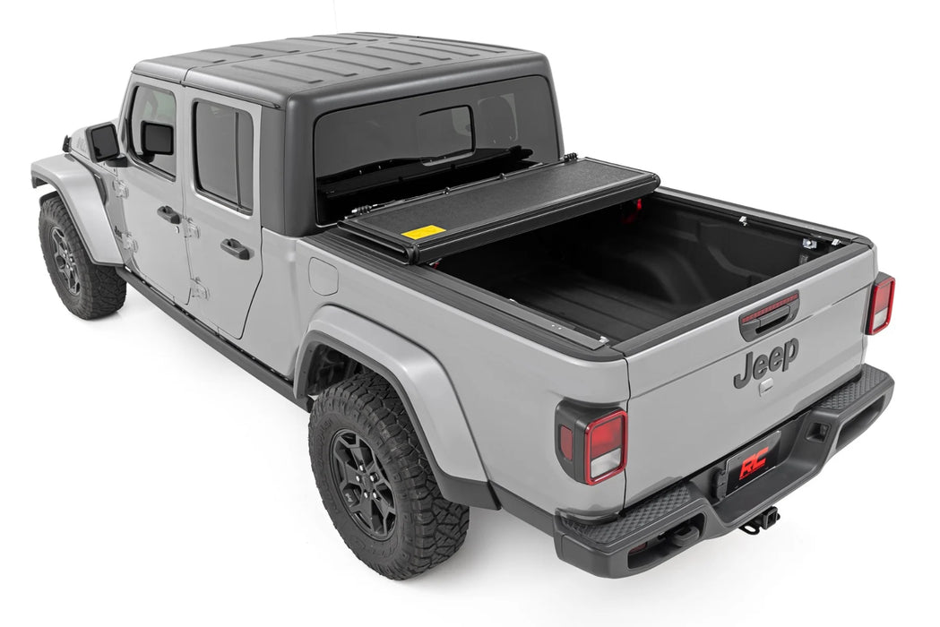 2020-24 Jeep Gladiator JT 5 ft Bed, Hard Low Profile Tri-Fold Tonneau Cover