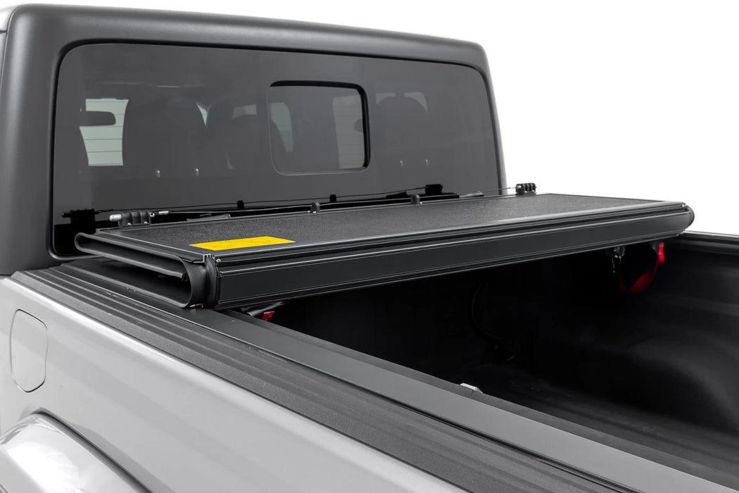 2020-24 Jeep Gladiator JT 5 ft Bed, Hard Low Profile Tri-Fold Tonneau Cover