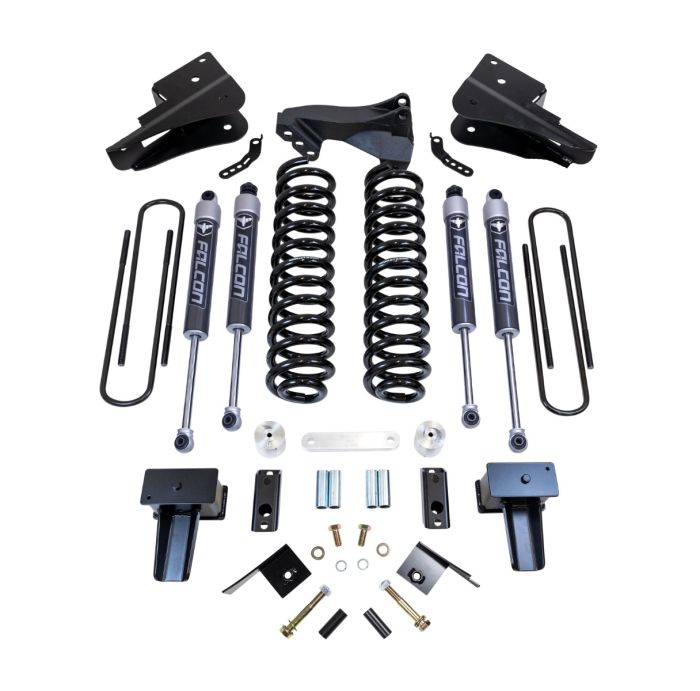 4" Coil Spring Lift Kit w/Falcon 2.1 Shocks 2023-26 Ford F250, F350 Diesel Super Duty 4wd