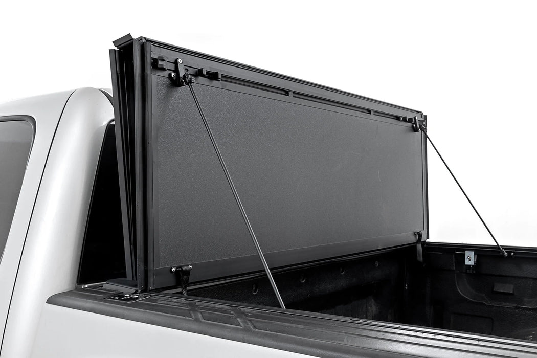 2007-13 Silverado, Sierra 1500 5'6" Bed with Rail Caps, Hard Low Profile Tri-Fold Tonneau Cover