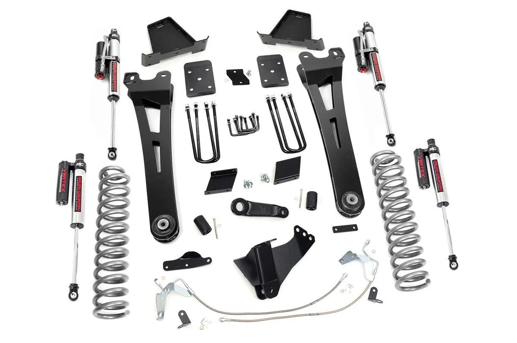 2015-16 4WD Ford F250 Super Duty with overloads 6" radius arm lift kit, Vertex Reservoir shocks