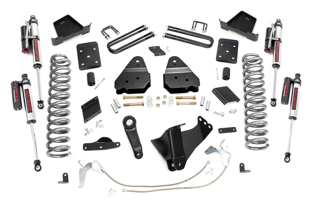 2015-16 4WD Ford F250 Super Duty without overloads 6" bracket lift kit, Vertex Reservoir shocks
