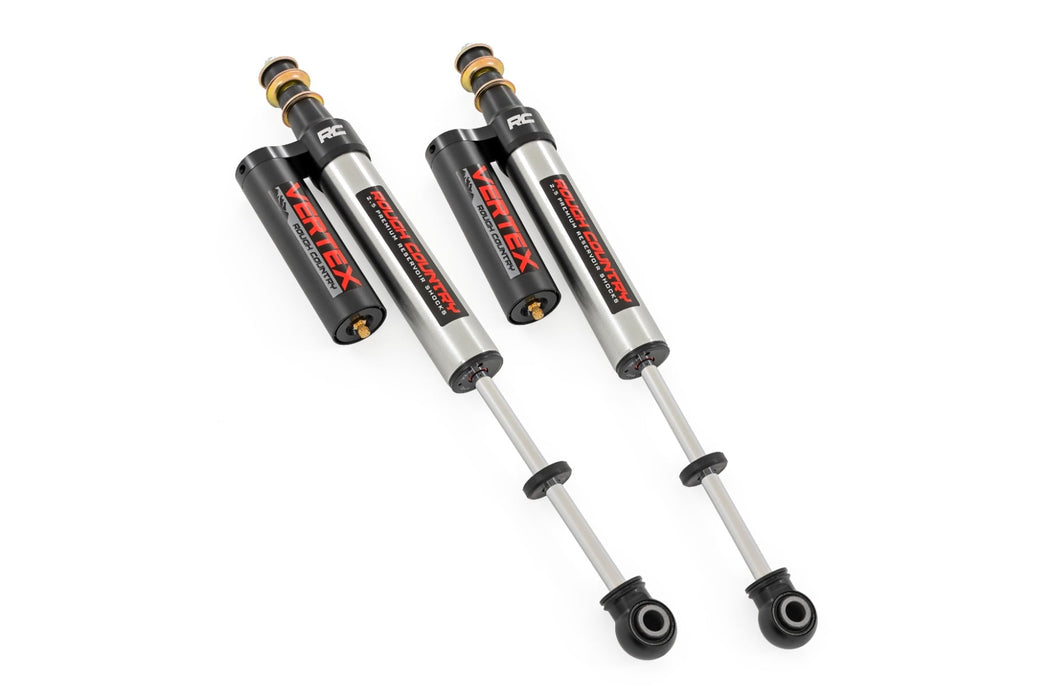 2-3.5" Rear Rough Country Vertex Adjustable Reservoir Shocks Pair, 24-26 Toyota Tacoma 4WD