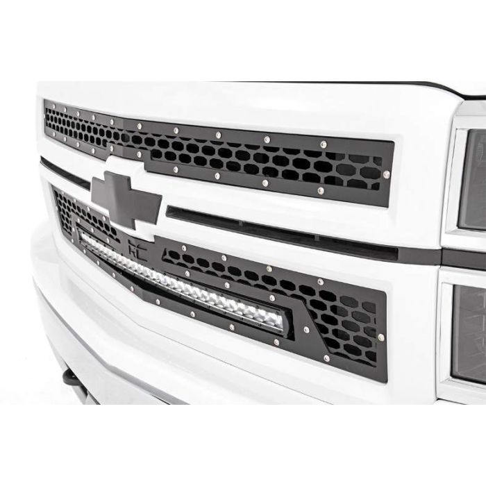 2014-15 2&4WD Chevy Silverado 1500 30" CREE LED Curved Dual Row Mesh Grille Kit, Black Series