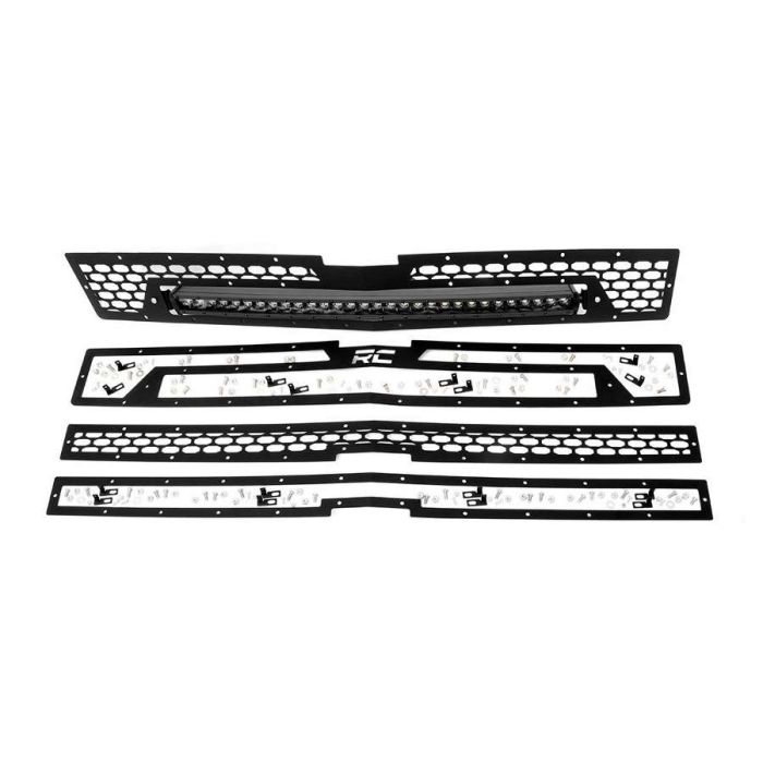 2014-15 2&4WD Chevy Silverado 1500 30" CREE LED Curved Dual Row Mesh Grille Kit, Black Series