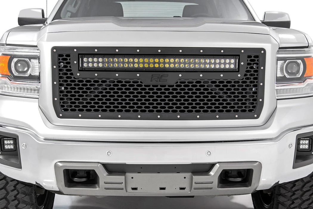 2014-15 2&4WD GMC Sierra 1500 30" CREE LED Curved Dual Row Mesh Grille Kit