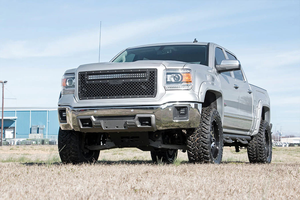 2014-15 2&4WD GMC Sierra 1500 30" CREE LED Curved Dual Row Mesh Grille Kit
