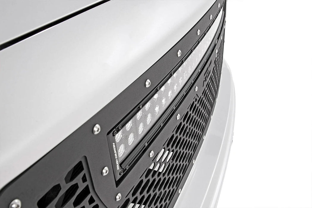2014-15 2&4WD GMC Sierra 1500 30" CREE LED Curved Dual Row Mesh Grille Kit