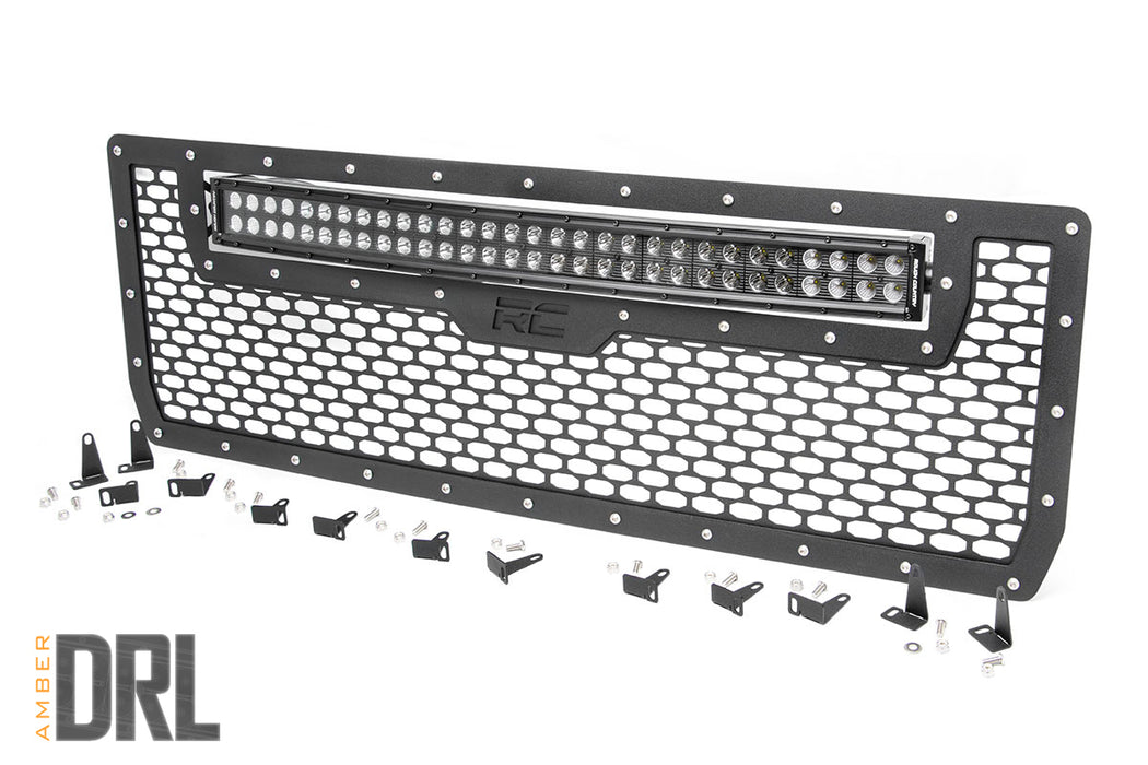 2014-15 2&4WD GMC Sierra 1500 30" CREE LED Curved Dual Row Mesh Grille Kit
