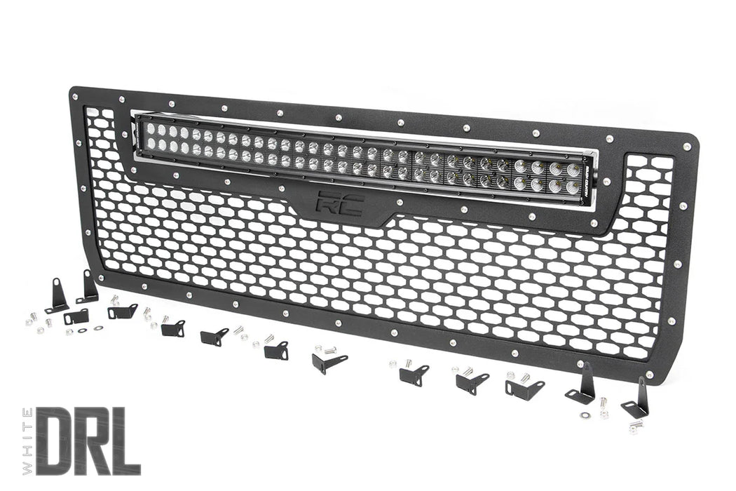 2014-15 2&4WD GMC Sierra 1500 30" CREE LED Curved Dual Row Mesh Grille Kit