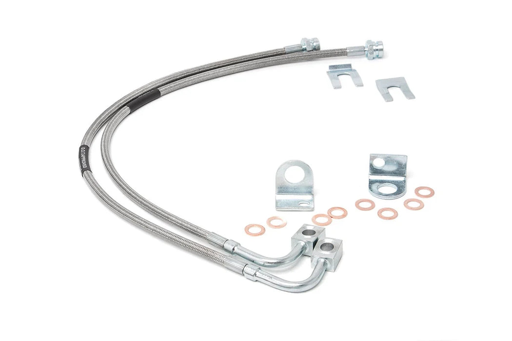 2007-18 Jeep Wrangler JK, Unlimited front stainless steel brake lines