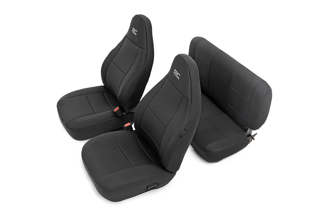 1997-02 Jeep Wrangler TJ Seat Covers, Front and Rear Set
