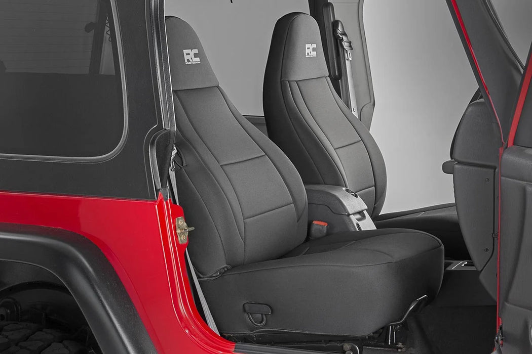 1997-02 Jeep Wrangler TJ Seat Covers, Front and Rear Set