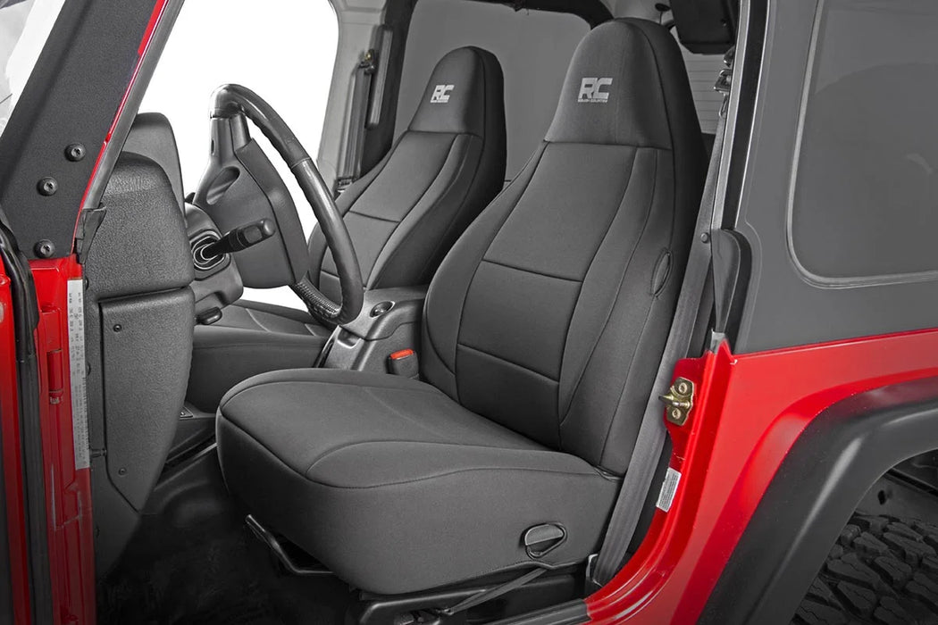 1997-02 Jeep Wrangler TJ Seat Covers, Front and Rear Set