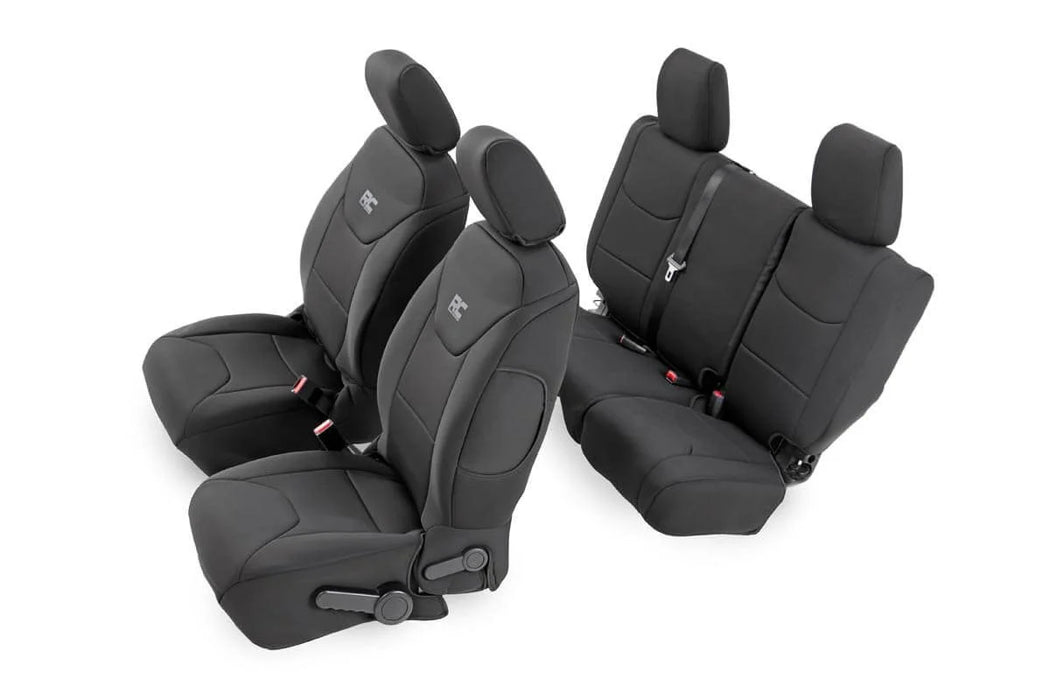 2008-10 Jeep Wrangler JK Unlimited Seat Covers, Front and Rear Set