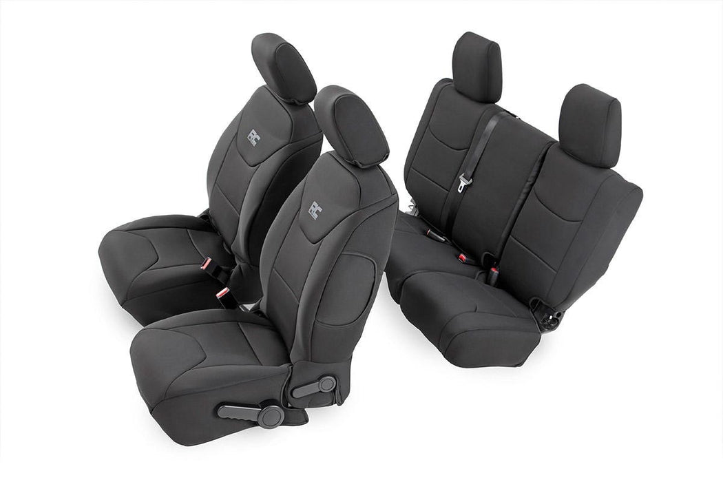 2011-12 Jeep Wrangler JK Unlimited Seat Covers, Front and Rear Set