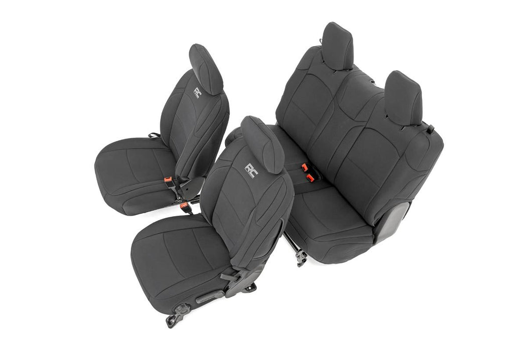 2018-24 Jeep Wrangler JL 2-Door (without arm rest) Seat Covers, Front and Rear Set