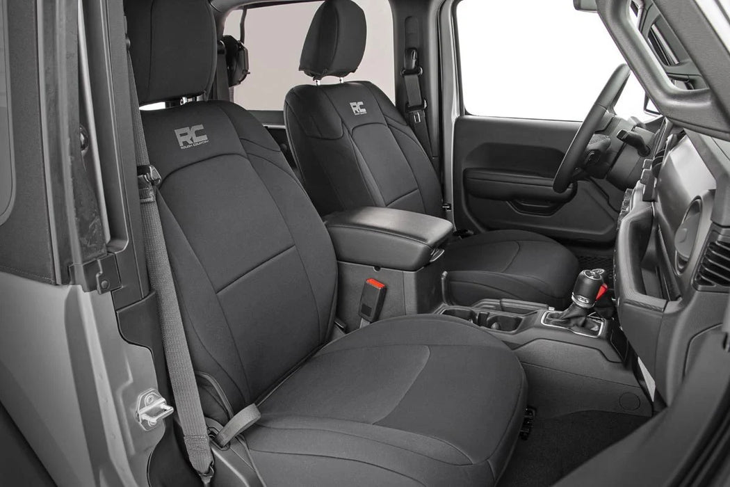2018-24 Jeep Wrangler JL 2-Door (without arm rest) Seat Covers, Front and Rear Set